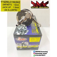 CRANKSHAFT IKK SUPER TURBO Y15ZR (LC150) SK 2 (INFINITY +3MM) JACK UP 1.5 MM (98.5L)(28PIN)
