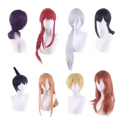 Anime Chainsaw Man Wigs Makima Power Angel Devil Denji Higashiyama Kobeni Reze Hayakawa Aki Himeno Q