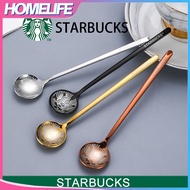 4 Colors/Set Starbucks Coffee Spoon Metal Dessert/Sand Ice Stirring Mug Tableware