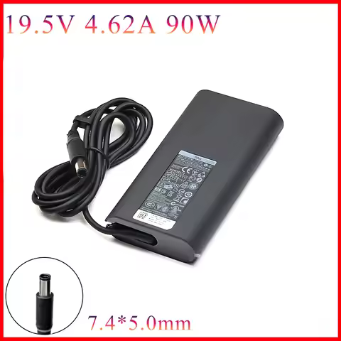 19.5V 4.62A 90W Laptop Adapter AC Charger for DELL 14R 15R 552 7520 14Z 17R 5720 E6400 E7440 LA90PM1