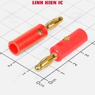 [10 Pieces]- Male Banana Head 4mm Length 41mm Gold Plated Linhkien IC Red Wire Connector