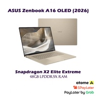 [2026] 1TB SSD ASUS Zenbook A16 16" 3K OLED Touch Screen Laptop / Snapdragon X2 Elite Extreme / 48GB
