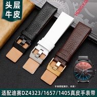 Suitable for Diesel/Diesel Genuine Leather Watch Strap Men DZ432 3D Z1657DZ1405 Cowhide Bracelet Women 26MM