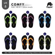 Fipper Comfy Black Series Sandals / Men's Flip Flops UK 8 (size 40 41)