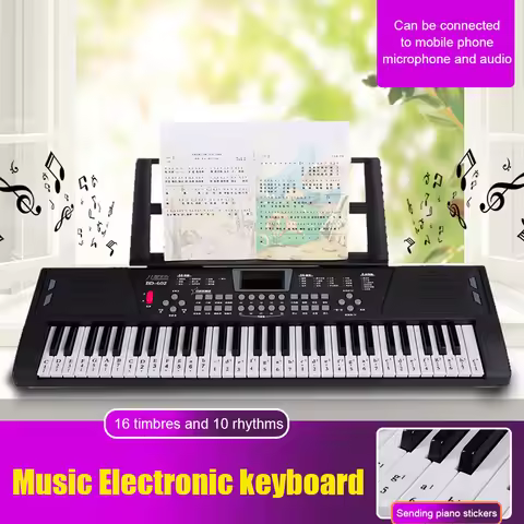 61 Keys Piano Digital Music Electronic Keyboard with Microphone Professional Big Musical Keyboard Ki