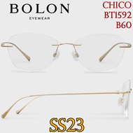 SS23 BOLON กรอบแว่นสายตา รุ่น Chico BT1592 B60 [ฺTitanium / β Titanium] แว่นของญาญ่า แว่นของเจเจ โบลอน แว่นสายตา สายตาสั้น สายตายาว สายตาเอียง กรอบไร้ขอบ