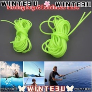 WINTE3U Fishing Night Luminous Tube, Silicone Green Luminous Fishing Hose,  Hook Line Glow 0.8/1/1.5