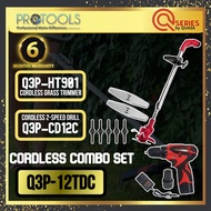 QUASA Q3P-12TDC COEDLESS COMBO SET (Q3P-HT901 CORDLESS GRASS TRIMMER + Q3P-CD12C CORDLESS 2-SPEED DR