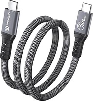 PHIXERO USB 4.0 Cable 0.3 Meter, Compatible with Thunderbolt 4 Devices and Hosts, USB-C Cable, 40Gbps High-Speed Data Transmission, Supports Single 8K or Dual 4K Displays and 100W Fast Charging