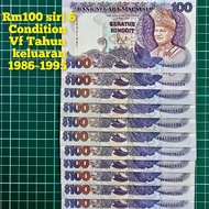 (A205) rm100 siri 6 duit kertas lama duit syiling lama Rm10 lama barang lama barang antik kedai duit