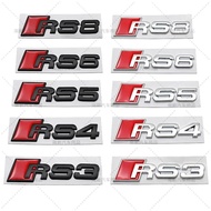 3D Metal Car Sticker Badge Emblem for Audi RS3 RS4 RS5 RS6 RS8 Car Styling Metal Car Stickers Logo A