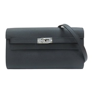 黑色 Epsom牛皮 Kelly To Go 肩背包 W刻 銀扣【HERMES 愛馬仕】