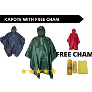 KAPOTE / RAINCOAT / MOTOR KAPOTE/ TAGULAN KAPOTE RAINCOAT WITH FREE CHAM