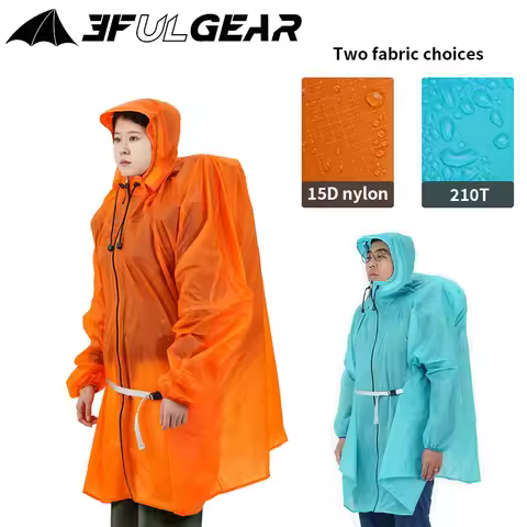 3F UL GEAR Outdoor Professional Mountaineering And Hiking Raincoat With Overhanging Brim Lightweight