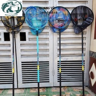 Carbon fishing racket handle length 2m1 2m4 2m7 racket surface 35cm, 40cm 45cm super light and sturd