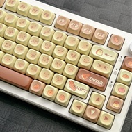Bread Emoji Keycaps MOA Profile 130 Keys PBT Dye Sublimation Aula F75 F99 RK100 Mechanical Keycaps C