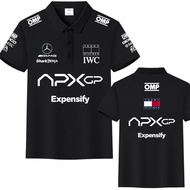 Men's Polo Shirt F1 Speed Racing Movie Racing Driver APXGP Cotton POLO Short Sleeve T-shirt Collar T