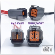 4 Pin Foglamp Socket Proton Waja MMC Soket Kereta Harness Wire Wiring Adapter Connector Pin