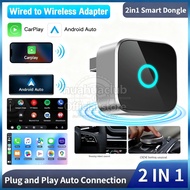 2 in 1 MINI CP88-M Wired To Wireless CarPlay Android Auto Adapter USB Stick Plug Play WiFi Bluetooth
