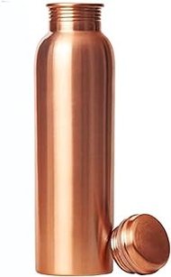 HAYBERG 100% Pure Copper Water Bottle No Joint &amp; Leak Proof Design Vessel Ayurveda Health Benefit Pitcher For Sport, Fitness, And Yoga With Ayurvedic Health Benefits