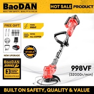 998VF Battery Cordless Grass Trimmer Rechargeable Lawn Mower Electric Mesin Rumput Cutter Bateri Mes