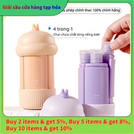 (Express)4 in 1 Travel Divided Bottles, Cosmetics Shampoo Lotion Body Gel Bottles Set Going Out Easy