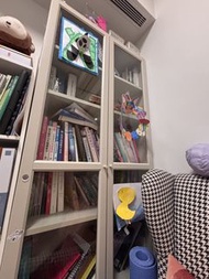 實用書櫃連玻璃門