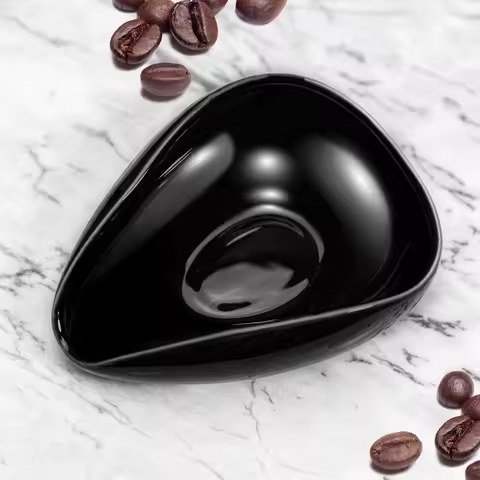 Coffee Beans Dosing Cup, Ceramic Tea&Coffee Beans Vessel, Ceramic Dosing Vessel Fit Coffee or Tea, B