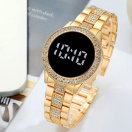 Gold Luxury Digital Watch for Women Original Waterproof Korean Style LED Electronic Wristwatches Fashion Creative Square Ladies Bracelet Watches jam perempuan