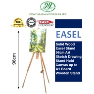 Solid Wood Easel Stand 96cm Art Sketch Drawing Stand Hold Canvas up to A1 Board Wooden Stand