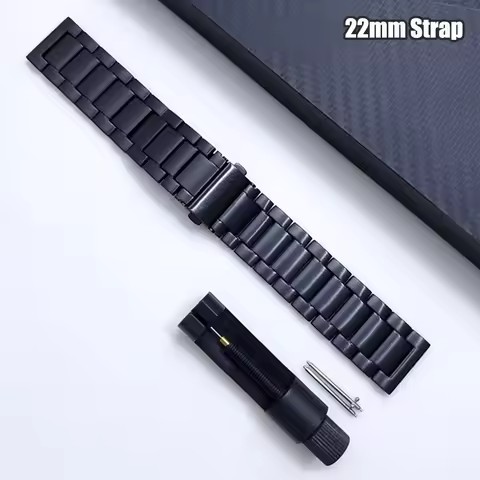 22mm Titanium Metal Strap For Huami Amazfit Bip 6 46mm/BALANCE 2/GTR 4 3 2/GTR 47mm/Stratos 3 2 2S B