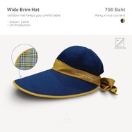 Toscana Valley - Wide Brim Hat หมวกปีกกว้าง สี Navy cross Custard