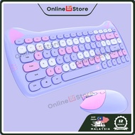 Mofii Geezer Cute Cat 2.4G Wireless Keyboard Mouse Set