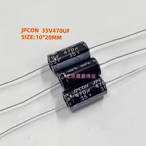 5pcs 35V470UF JPCON Axial Electrolytic Capacitor 470UF/35V 105 degree volume: 10 * 20MM