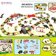 360-piece dinosaur track assembly set, large dinosaur track assembly toy for children