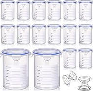 Paint Container with Stainless Steel Mixing Ball Touch up Paint Cups Storage Cups with Lids Paint Storage Containers Airtight Paint Container for Repainting Leftover Paint, 1000ml (16 Sets)