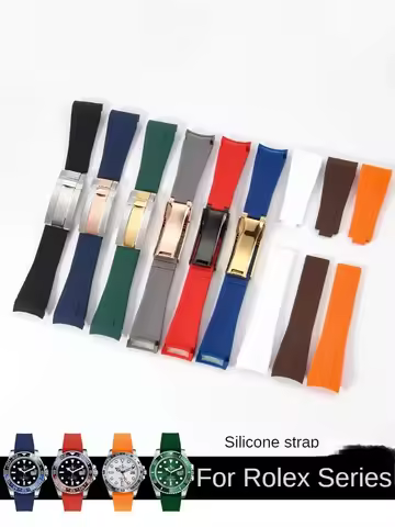Watch Band for Rolex DAYTONA SUBMARINER Yacht-Master GMT Explorer Silicone 20 Rubber Watch Accessori