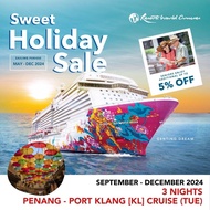 [Resorts World Cruises] [Sweet Holidays Sales] [Seniors Offer] 3 Nights Penang - Port Klang (KL) (Tue) on Genting Dream (May - Aug 2024)