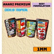 AKARI PREMIUM MAXI BLUE RED YELLOW PARROT GOLDFISH LOUHAN PRO CICHLID PELLETS 100 GRAMS