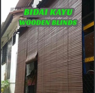 Promo / Wooden Blinds Outdoor tahan panas hujan Bidai Kayu / Meranti Wood Outdoor Blind