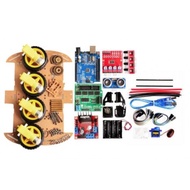 4WD Avoidance Tracking Motor Smart Robot Car free source code, manual and book