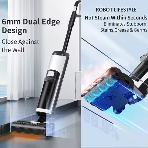2026 High End Cordless Wet Dry Handheld Steam Vacuum Cleaner RL9Max 14000Pa Strong Suction Brushless
