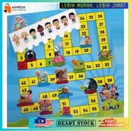 [READY STOCK] Upin Ipin Board Game (Dayung Laju-Laju) Toy Stationery for Kids School Children / Perm