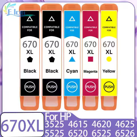 For HP 670 670XL Ink Cartridge 670 670XL ink Cartridge Compatible For HP Deskjet 3525 4615 4620 4625