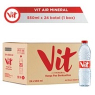 Air minum mineral vit kemasan botol sedang 550ml 600ml karton isi 24bh