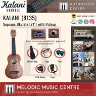 Kalani 21 Inch Soprano Ukulele with pickup 2-Band EQ (21 Inch Ukulele / Acoustic Electric Ukulele)