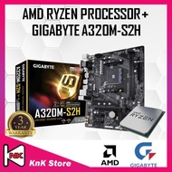 Gigabyte A320M-S2H A320 AM4 MOTHERBOARD + AMD RYZEN ATHLON / RYZEN 3 / RYZEN 5 / RYZEN 7 CPU COMBO P