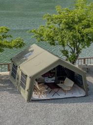 軍鑫Coody充氣帳篷軍綠色戶外充氣小屋野營防雨免搭建露營帳篷