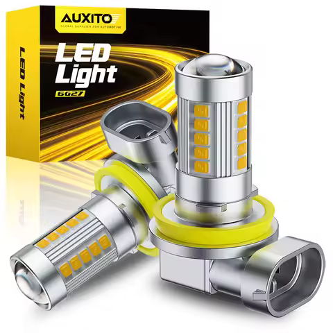 AUXITO H8 H9 H11 H16JP 9006 HB4 LED Lamps in Fog Lights Lamps With Mini Projector Lens Canbus 3000k