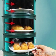 ☼❅3 4 5 Tier Insulated Food Storage Slide Cover Tudung Saji Viral 5 Tingkat Rak Lauk
